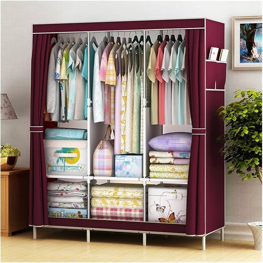 Dulap Textil Pliabil 6+2 Rafturi – Organizator Haine