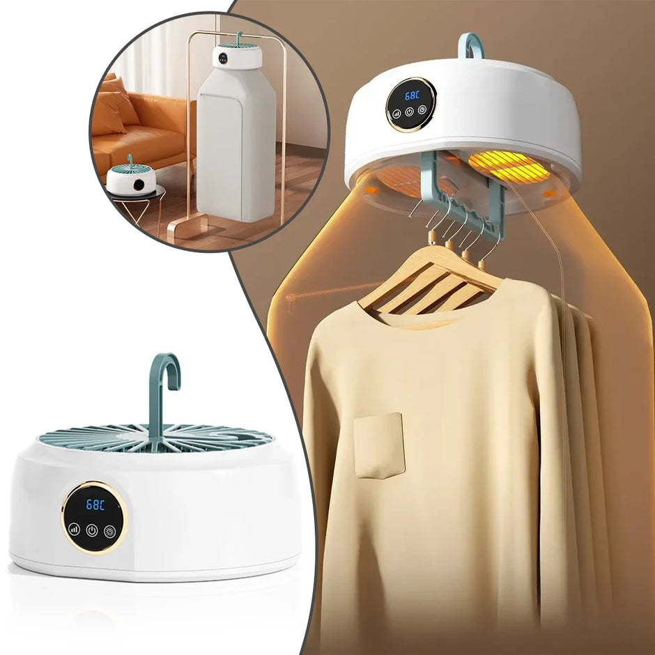 Uscator de rufe portabil Circulatie de aer cald la 360°, 10Kg Capacitate de uscare, 3 Moduri de uscare