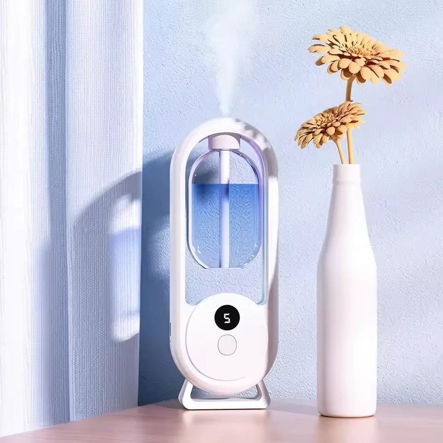 Aparat inteligent de aromaterapie – difuzor de uleiuri esențiale cu pulverizare automată + 1 sticlă ulei inclusă