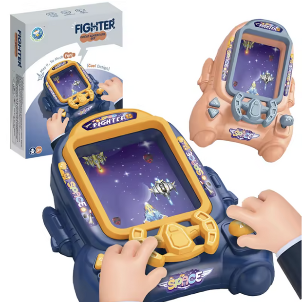 Consolă de jocuri arcade cu 18 niveluri, tematică spațială