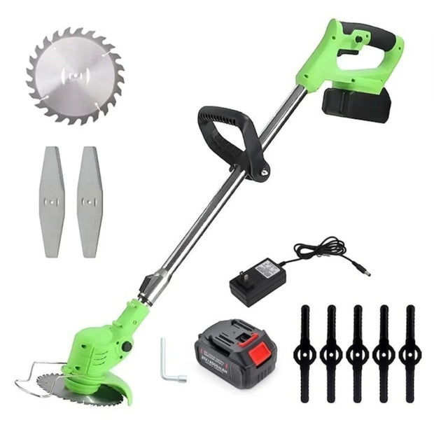 Motocoasa Electrica Profesionala cu 2 Acumulatori 48V 4000mAh - Lama Dubla pentru Iarba si Crengi