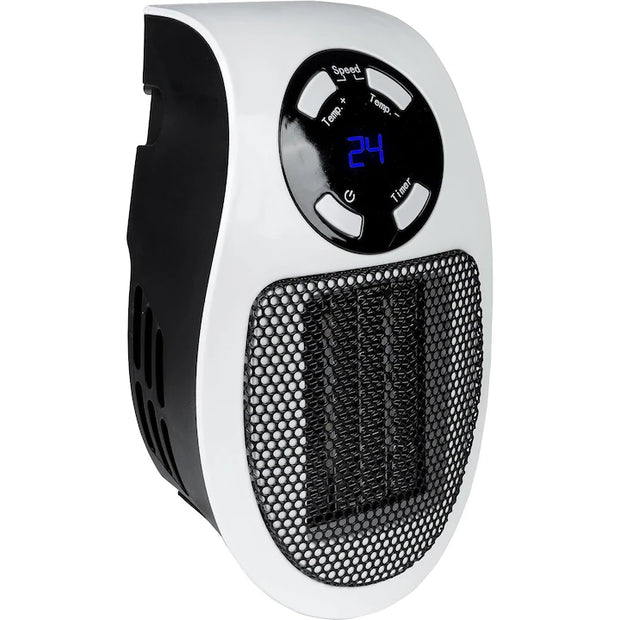 Aeroterma compacta, 500W, element de incalzire ceramic PTC, termostat ajustabil, priza rotativa 90°